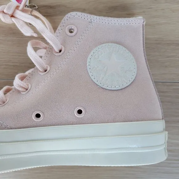 ⭐Chuck 70 High Top Suede Pebble Pink Peach Sneakers Size 6 Mens Shoes A07901C