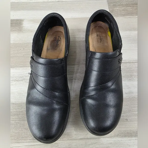 Clarks Angie Pearl Slip-On Leather Shoes Womens Size 11