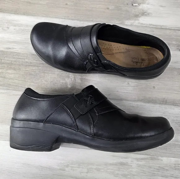 Clarks Angie Pearl Slip-On Leather Shoes Womens Size 11