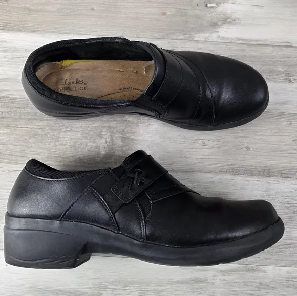 Clarks Angie Pearl Slip-On Leather Shoes Womens Size 11