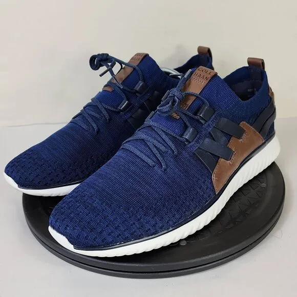 Cole Haan Men's Grand Motion Stitchlite Woven Sneaker Blue Black Brown Size 11.5