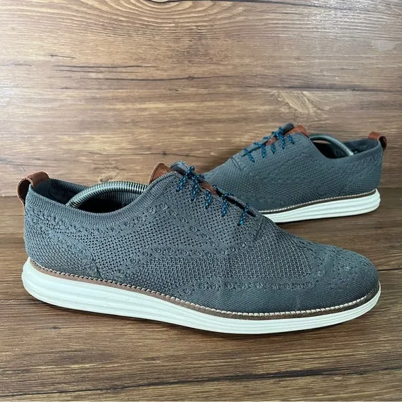 Cole Haan OriginalGrand Gray Knit Low Top Sneakers Dress Shoes Men’s Size 10