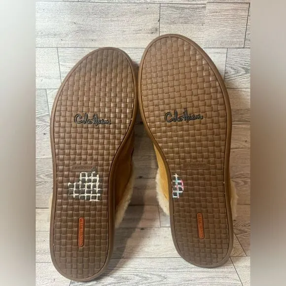 Cole Haan  tan Waterproof Slip on fleece lined shoes size 10
