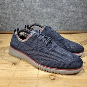 Cole Haan Shoes Mens 10.5 M 2.Zerogrand Stitchlite Blue Wingtip Oxford C31911