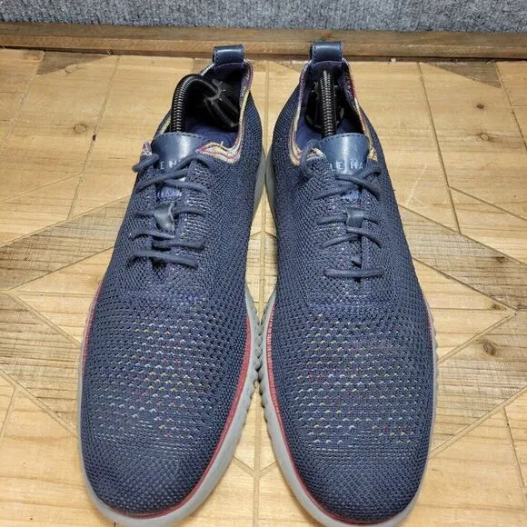 Cole Haan Shoes Mens 10.5 M 2.Zerogrand Stitchlite Blue Wingtip Oxford C31911