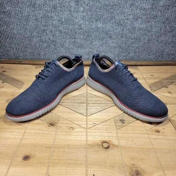Cole Haan Shoes Mens 10.5 M 2.Zerogrand Stitchlite Blue Wingtip Oxford C31911