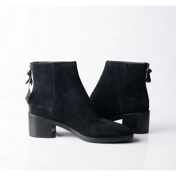 Cole Haan Womens Taylor Black Suede Booties Ankle Boots Sz 8 Waterproof NWT