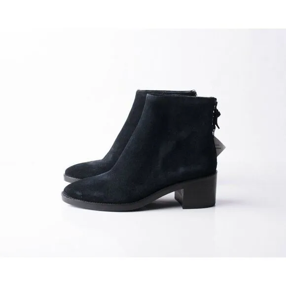 Cole Haan Womens Taylor Black Suede Booties Ankle Boots Sz 8 Waterproof NWT