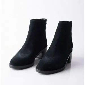 Cole Haan Womens Taylor Black Suede Booties Ankle Boots Sz 8 Waterproof NWT