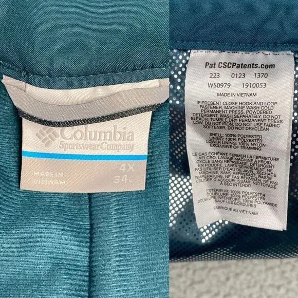 Columbia Men's Omni-Tech Powder Stash Ski Snow Waterproof Pants   -   Size: 4X