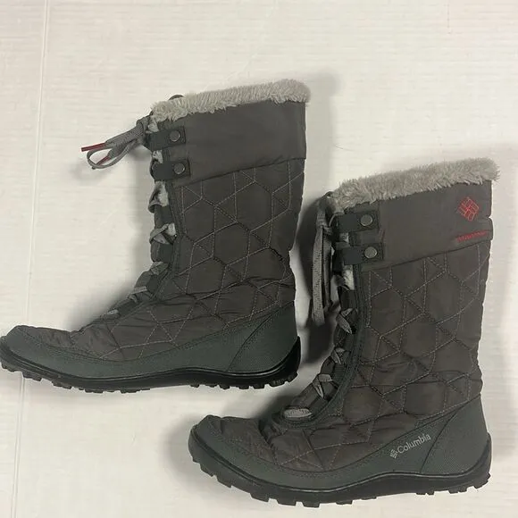 Columbia Minx Mid II Omni Heat Boot Size 6 Shale Gray Winter Boots Waterproof
