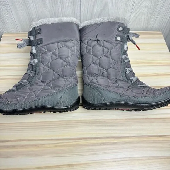 Columbia Minx Mid II Omni Heat Boot Size 6 Shale Gray Winter Boots Waterproof