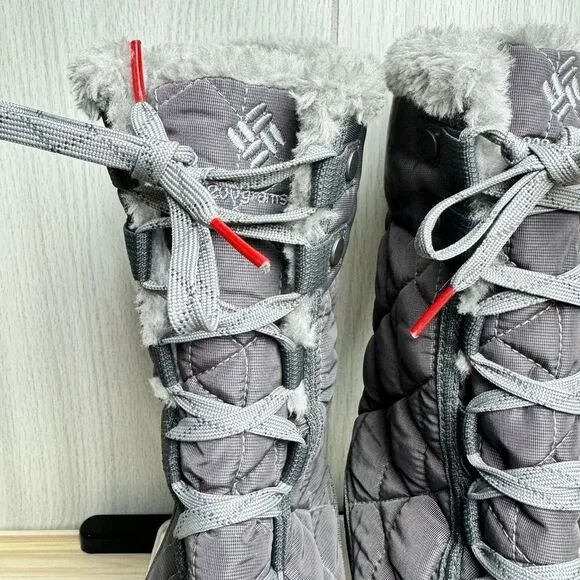 Columbia Minx Mid II Omni Heat Boot Size 6 Shale Gray Winter Boots Waterproof