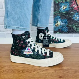 ⭐Converse Chuck 70 Floral Tapestry Hi Size 8.5 Womens Shoes Black Floral A11990C