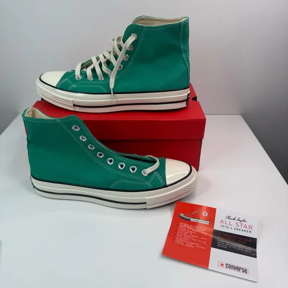 Converse Chuck 70 Hi Vintage Canvas Midnight Clover Sneakers 168508C NWT
