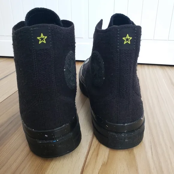 Converse Chuck 70 Renew Remix Knit High Top Black Canvas Shoes Women 9