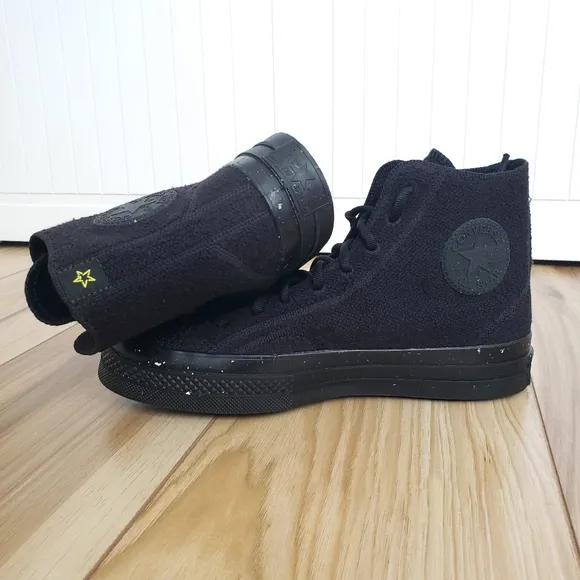 Converse Chuck 70 Renew Remix Knit High Top Black Canvas Shoes Women 9