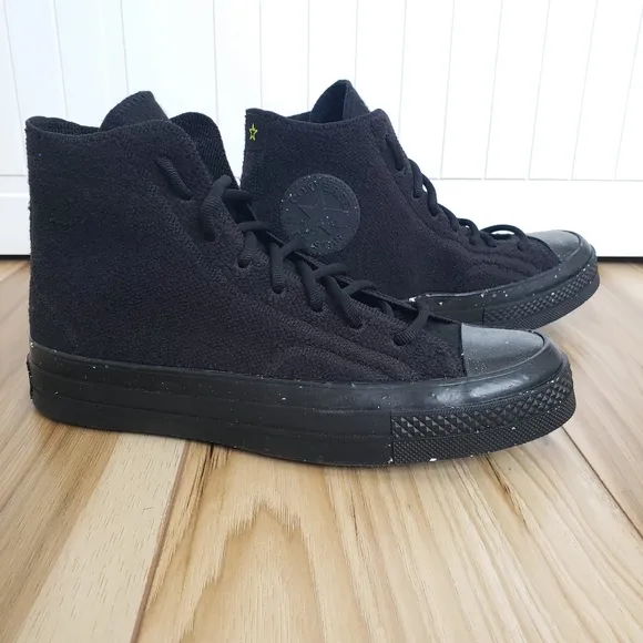 Converse Chuck 70 Renew Remix Knit High Top Black Canvas Shoes Women 9