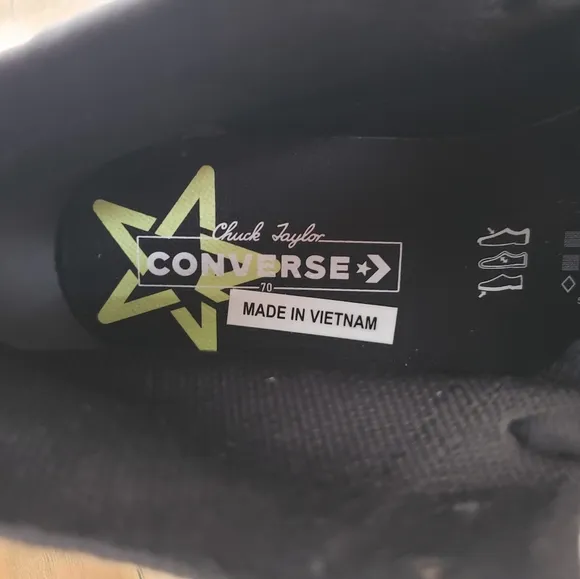 Converse Chuck 70 Renew Remix Knit High Top Black Canvas Shoes Women 9