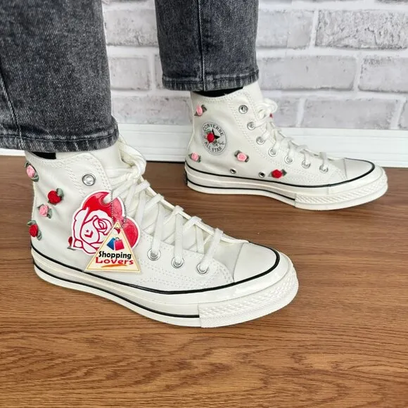 ⭐Converse Chuck 70 Valentine's Day High-Top Size 6 Men's Shoes White/Red A10637C