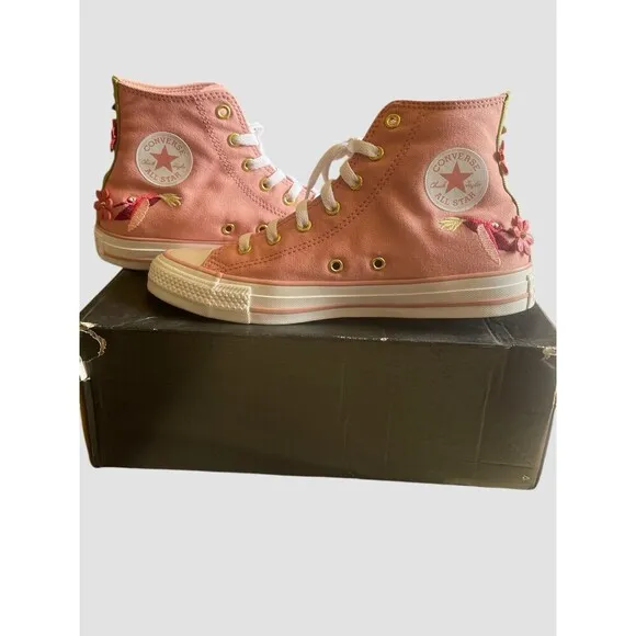 Converse Chuck Taylor All Star 3D Blooms Hummingbirds High Top Sneakers Kids 5.5