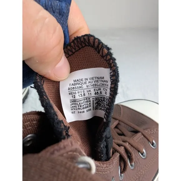 Converse Chuck Taylor All Star City Trek Waterproof Boots M12 W13.5 Brown NIB