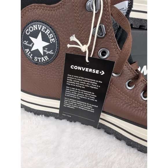 Converse Chuck Taylor All Star City Trek Waterproof Boots M12 W13.5 Brown NIB