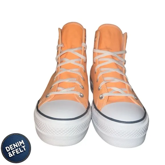 Converse Chuck Taylor All Star High Top Platform Sneaker/Shoe | Peach | NEW/NIB