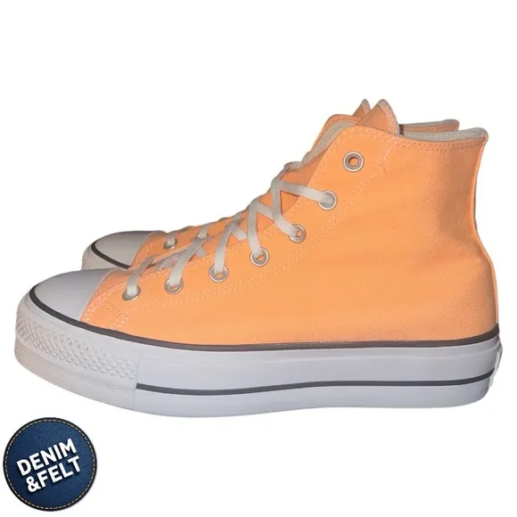 Converse Chuck Taylor All Star High Top Platform Sneaker/Shoe | Peach | NEW/NIB