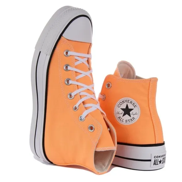 Converse Chuck Taylor All Star High Top Platform Sneaker/Shoe | Peach | NEW/NIB