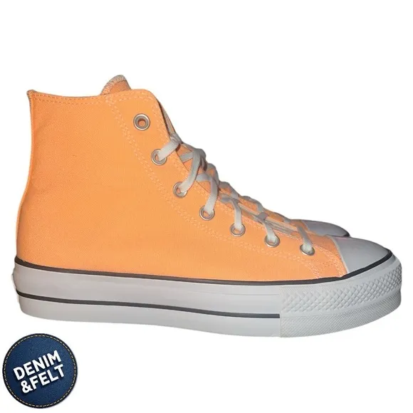 Converse Chuck Taylor All Star High Top Platform Sneaker/Shoe | Peach | NEW/NIB
