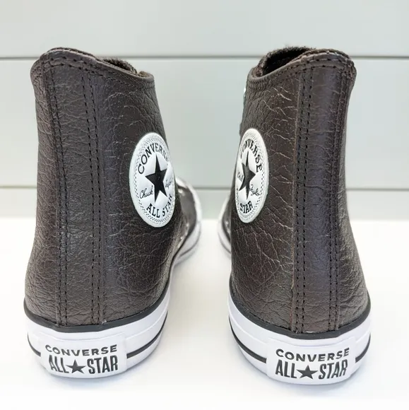 Converse Chuck Taylor All Star Tumbled Hi Velvet Brown Leather shoes Men's 10