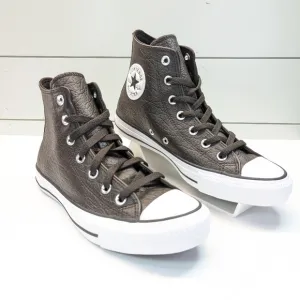 Converse Chuck Taylor All Star Tumbled Hi Velvet Brown Leather shoes Men's 10