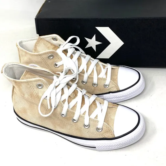 Converse Chuck Taylor High Top Shoes For Men White Oat Canvas Sneakers A04960F
