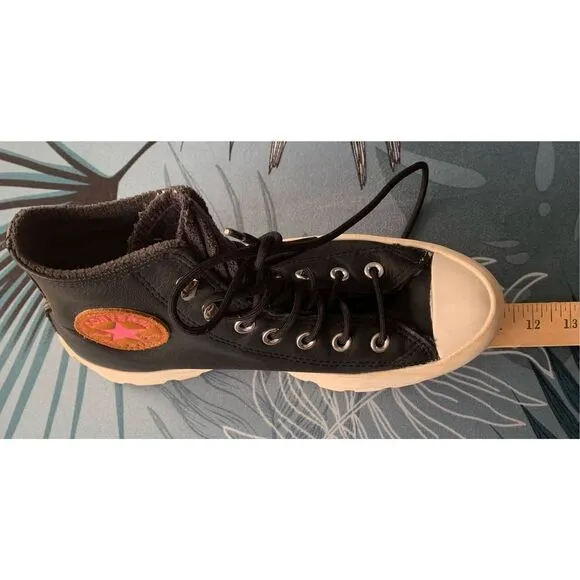 Converse Chuck Taylor Lugged High Top Gore-Tex Black Leather Sneaker Shoes women
