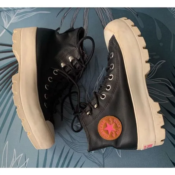 Converse Chuck Taylor Lugged High Top Gore-Tex Black Leather Sneaker Shoes women
