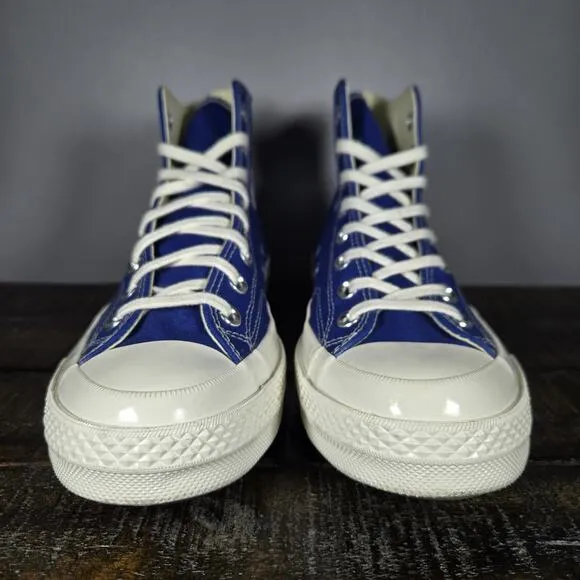 Converse Comme De Garcons Play Mens Size 8.5 High Top Shoes 171846C Blue White