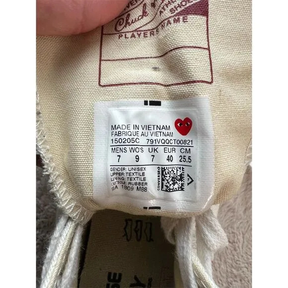 Converse Comme Des Garçons Play Chuck Taylor High Top Sneakers White