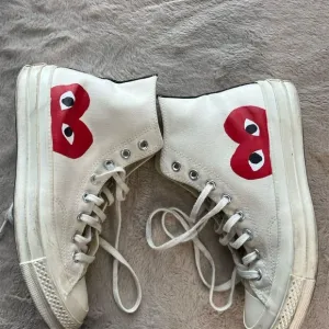 Converse Comme Des Garçons Play Chuck Taylor High Top Sneakers White