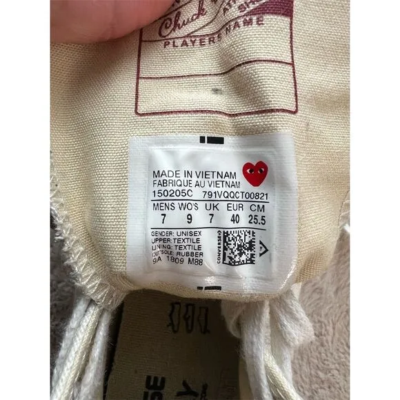 Converse Comme Des Garçons Play Chuck Taylor High Top Sneakers White