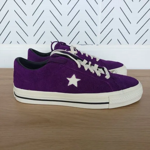 ⭐CONVERSE CONS One Star Pro OX Mens Shoes Sz 7 Suede Upper Purple Cream A08141C