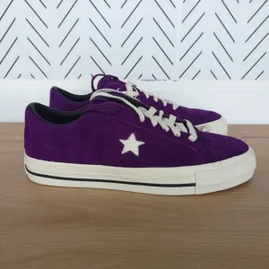 ⭐CONVERSE CONS One Star Pro OX Mens Shoes Sz 7 Suede Upper Purple Cream A08141C