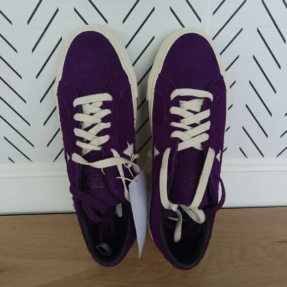 ⭐CONVERSE CONS One Star Pro OX Mens Shoes Sz 7 Suede Upper Purple Cream A08141C