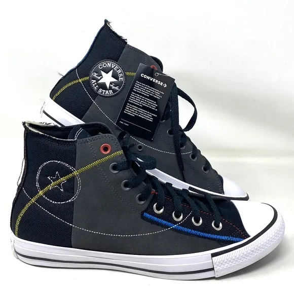 Converse Ctas High Top Shoes Storm Black Sneakers Women Size Suede Skate 173106C