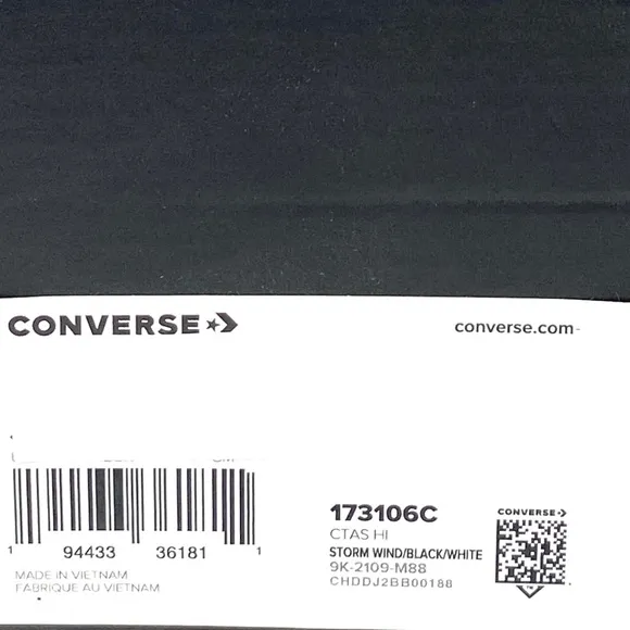 Converse Ctas High Top Shoes Storm Black Sneakers Women Size Suede Skate 173106C