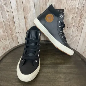 Converse CTAS PC Boot Hi “Black/Burnt Caramel” Leather Shoe Size 8 Women