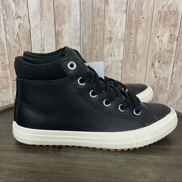 Converse CTAS PC Boot Hi “Black/Burnt Caramel” Leather Shoe Size 8 Women