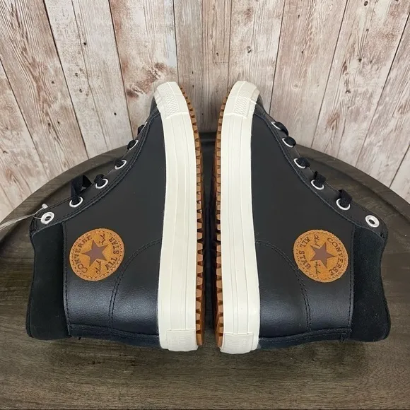 Converse CTAS PC Boot Hi “Black/Burnt Caramel” Leather Shoe Size 8 Women