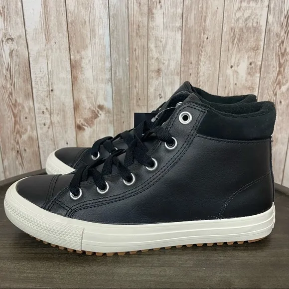 Converse CTAS PC Boot Hi “Black/Burnt Caramel” Leather Shoe Size 8 Women