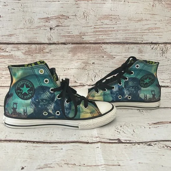 CONVERSE  DC Comics Green Lantern High Top All Star Shoes Sz 2